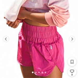 Free people movement the way home shorts hot pink